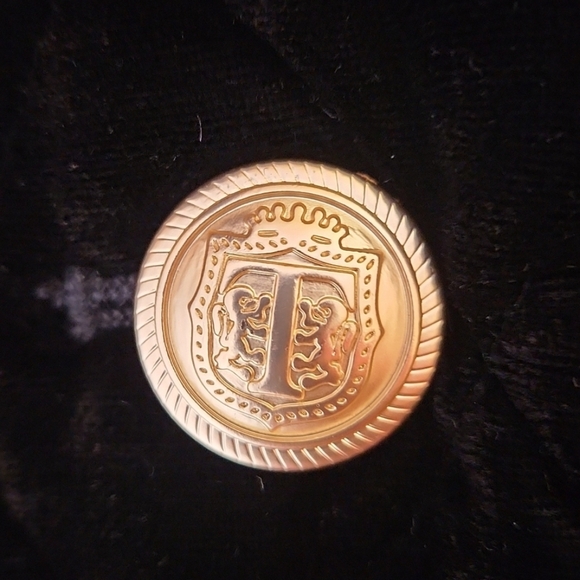 Talbots Black Quilted Velvet Jacket with Gold Buttons, size XL - Picture 14 of 16